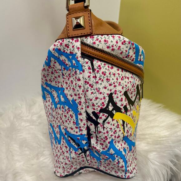 L.A.M.B. Gwen Stefani Y2K VTG Ditzy Floral Graffiti Hobo Grandvale Handbag - Picture 6 of 16